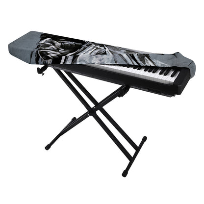 Monochrome Native Indian Portrait Print Piano Keyboard Cover