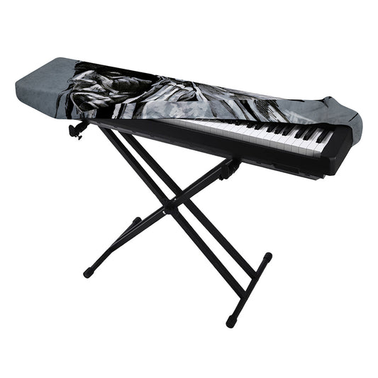 Monochrome Native Indian Portrait Print Piano Keyboard Cover