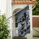 Monochrome Native Indian Portrait Print Polyester Flag