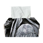Monochrome Native Indian Portrait Print Rectangle Tissue Box Cover