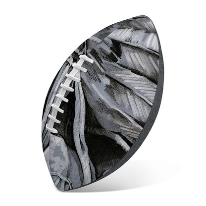 Monochrome Native Indian Portrait Print Rugby Ball