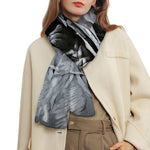 Monochrome Native Indian Portrait Print Scarf