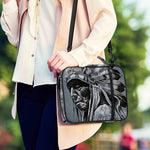 Monochrome Native Indian Portrait Print Shoulder Strap Bible Bag