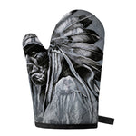 Monochrome Native Indian Portrait Print Single Oven Mitt