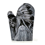 Monochrome Native Indian Portrait Print Single Oven Mitt