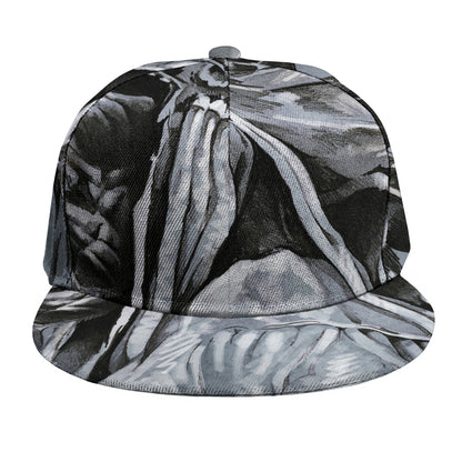 Monochrome Native Indian Portrait Print Snapback Cap