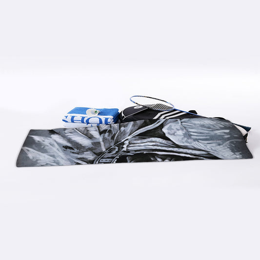 Monochrome Native Indian Portrait Print Sports Towel