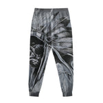 Monochrome Native Indian Portrait Print Sweatpants