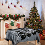 Monochrome Native Indian Portrait Print Tablecloth