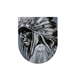 Monochrome Native Indian Portrait Print Toilet Lid Cover