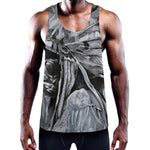 Monochrome Native Indian Portrait Print Training Tank Top