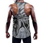 Monochrome Native Indian Portrait Print Training Tank Top