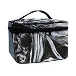 Monochrome Native Indian Portrait Print Travel Makeup Bag