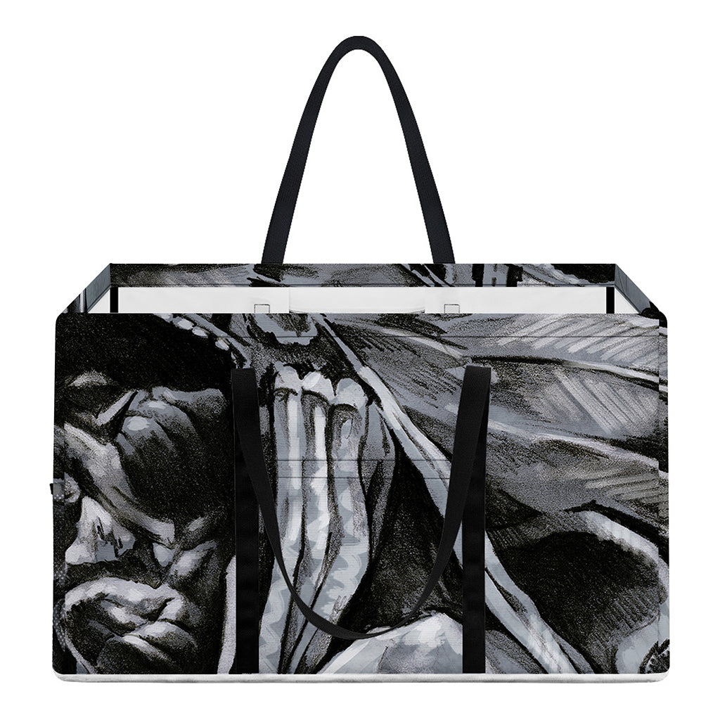 Monochrome Native Indian Portrait Print Utility Tote Bag