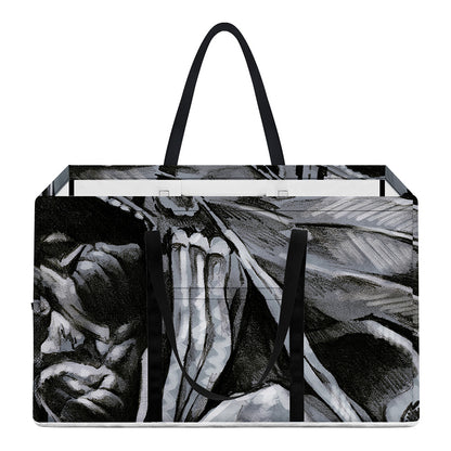 Monochrome Native Indian Portrait Print Utility Tote Bag