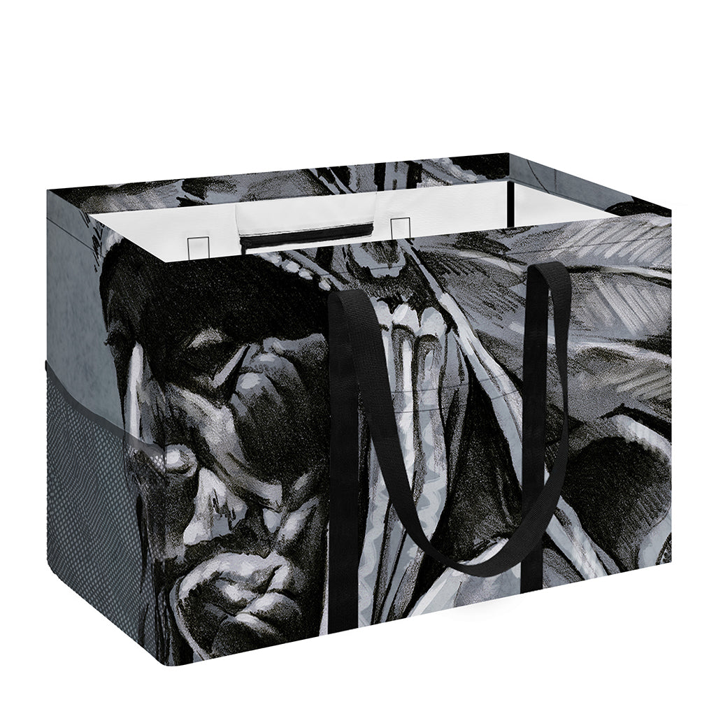 Monochrome Native Indian Portrait Print Utility Tote Bag