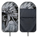 Monochrome Native Indian Portrait Print Waterproof Car Seat Cover