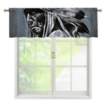 Monochrome Native Indian Portrait Print Window Valance