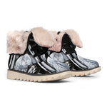 Monochrome Native Indian Portrait Print Winter Boots