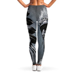 Monochrome Native Indian Portrait Print Women's Leggings