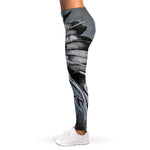Monochrome Native Indian Portrait Print Women's Leggings