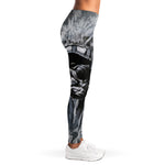 Monochrome Native Indian Portrait Print Women's Leggings