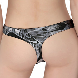 Monochrome Native Indian Portrait Print Women's Thong