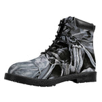 Monochrome Native Indian Portrait Print Work Boots