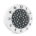 Monochrome Plumeria Pattern Print Alarm Clock