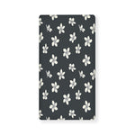 Monochrome Plumeria Pattern Print Baby Crib Sheet