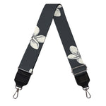 Monochrome Plumeria Pattern Print Bag Strap