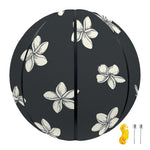 Monochrome Plumeria Pattern Print Basketball