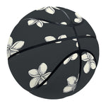 Monochrome Plumeria Pattern Print Basketball