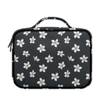 Monochrome Plumeria Pattern Print Briefcase Bible Bag