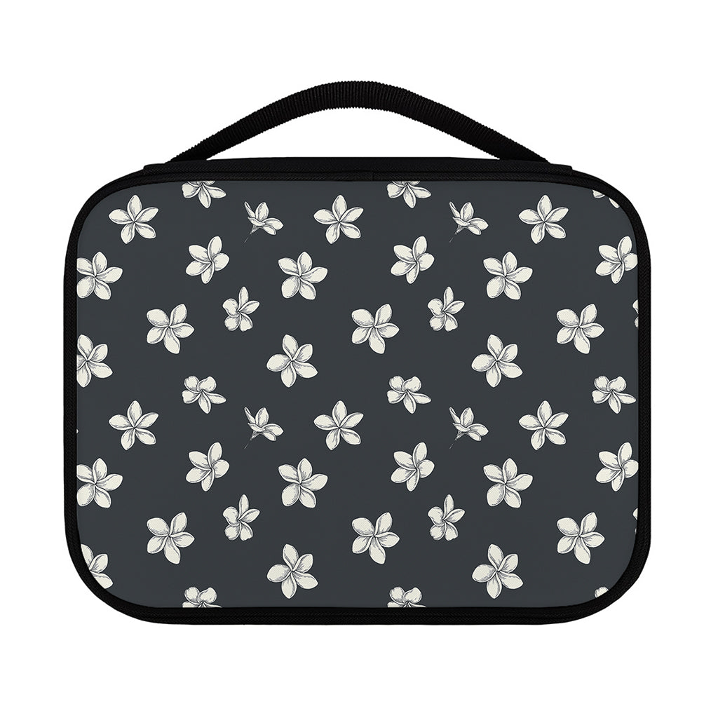 Monochrome Plumeria Pattern Print Classic Bible Case