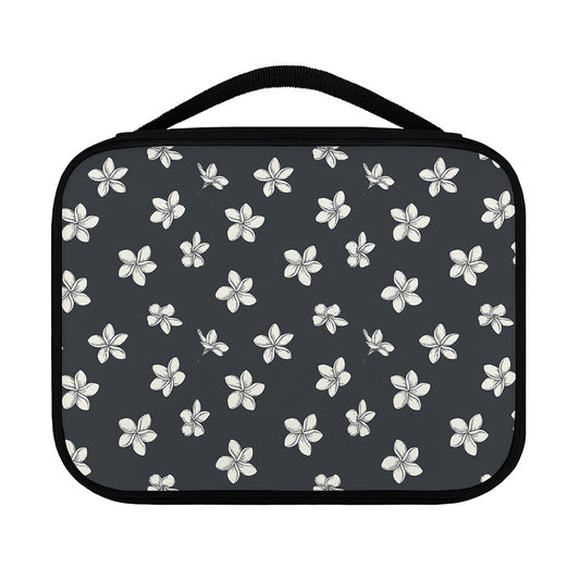 Monochrome Plumeria Pattern Print Classic Bible Case