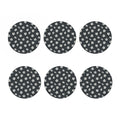 Monochrome Plumeria Pattern Print Coaster Set