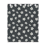 Monochrome Plumeria Pattern Print Curtain