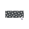 Monochrome Plumeria Pattern Print Extended Mouse Pad