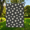 Monochrome Plumeria Pattern Print Garden Flag