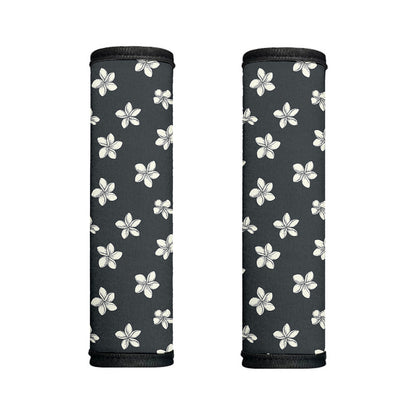 Monochrome Plumeria Pattern Print Handle Covers