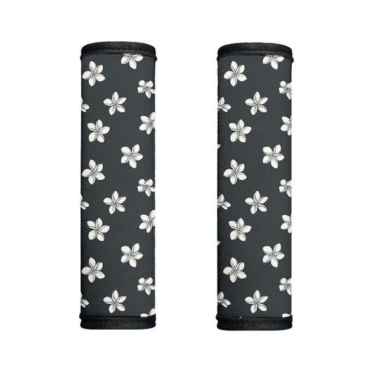 Monochrome Plumeria Pattern Print Handle Covers