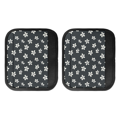 Monochrome Plumeria Pattern Print Handle Covers