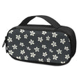 Monochrome Plumeria Pattern Print Portable Cooler Travel Case