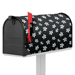 Monochrome Plumeria Pattern Print Mailbox Cover