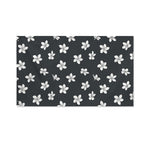 Monochrome Plumeria Pattern Print Polyester Flag