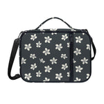 Monochrome Plumeria Pattern Print Shoulder Strap Bible Bag