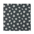 Monochrome Plumeria Pattern Print Silk Bandana