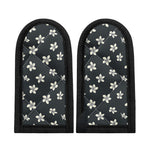 Monochrome Plumeria Pattern Print Skillet Handle Cover