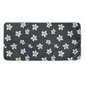 Monochrome Plumeria Pattern Print Towel